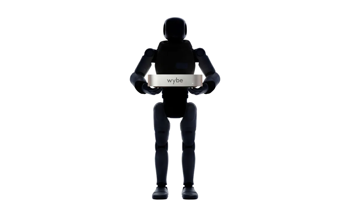 Wybe robot employee holding the Node